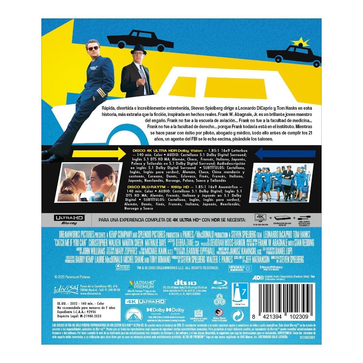 Atrápame si puedes (4K Ultra HD + Blu-Ray) 2