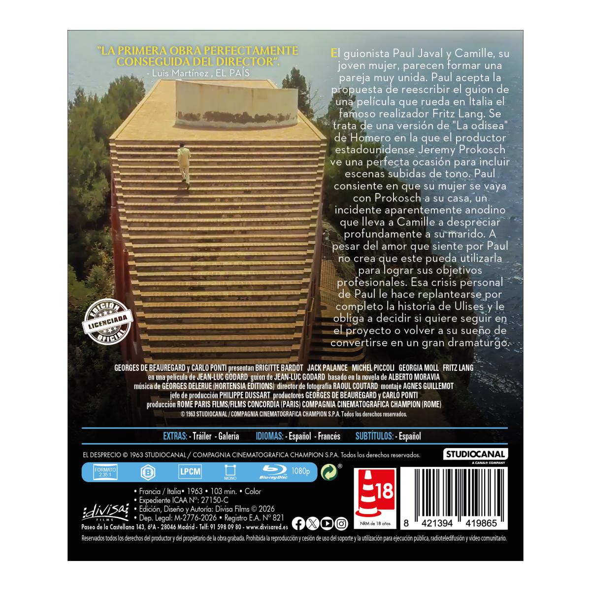 El desprecio (Blu-Ray) 2