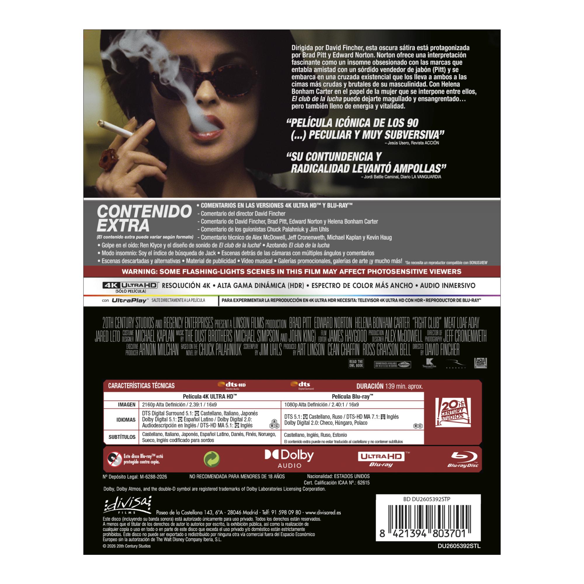Imagen 3 de El club de la lucha (Edición Metálica) (4K Ultra HD + Blu-Ray)