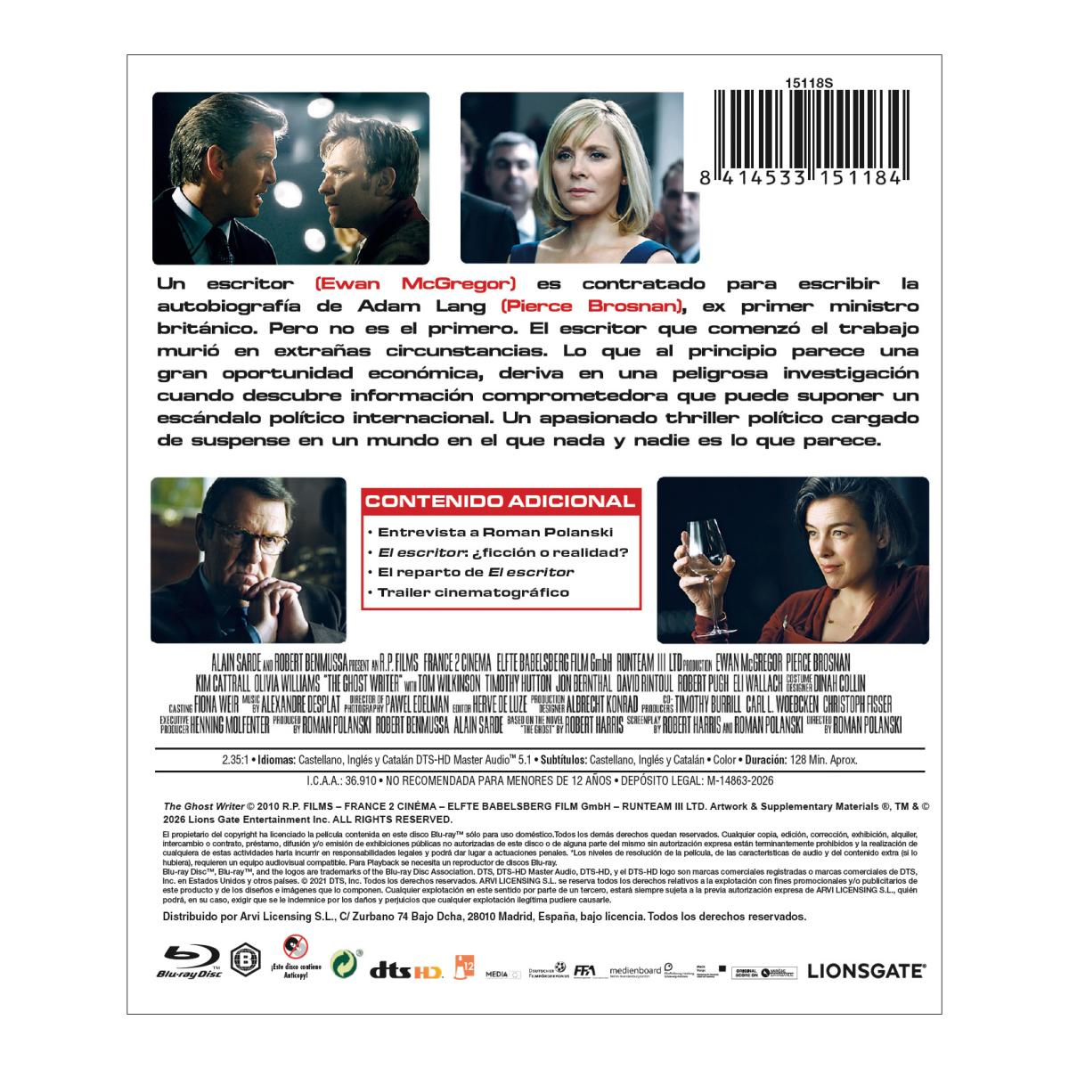 Imagen 2 de El escritor (Blu-Ray)