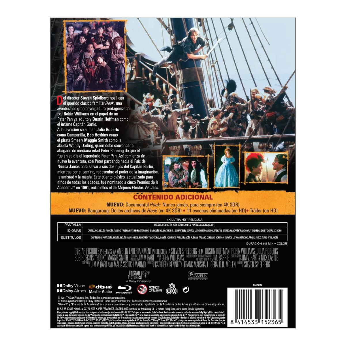 Imagen 2 de Hook (Edición Metálica 35º Aniversario) (4K Ultra HD)