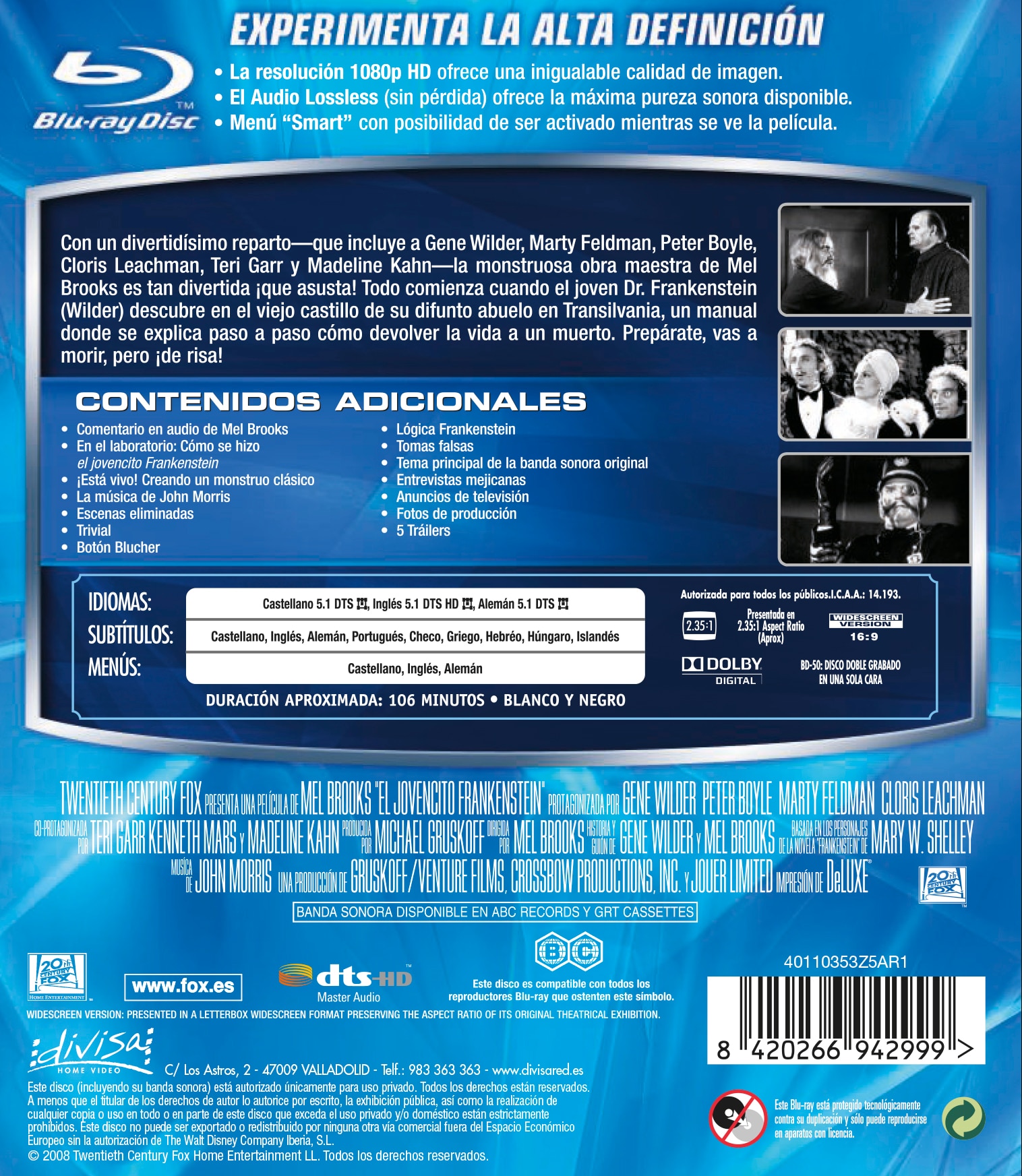El jovencito Frankenstein (Blu-Ray) 2