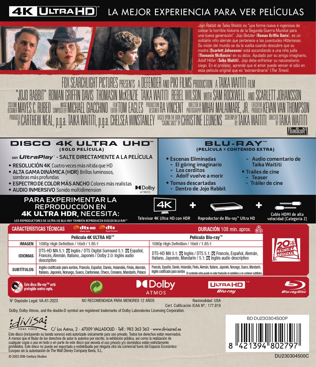 Jojo Rabbit (4K Ultra HD + Blu-Ray) 2