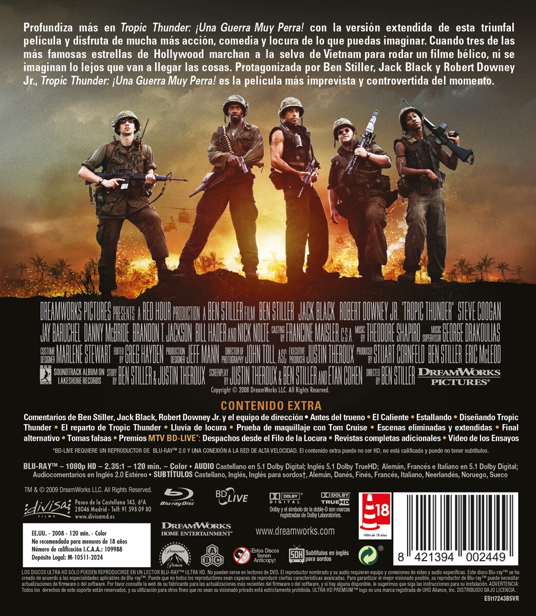 Tropic thunder: ¡Una guerra muy perra! (Blu-Ray) 2