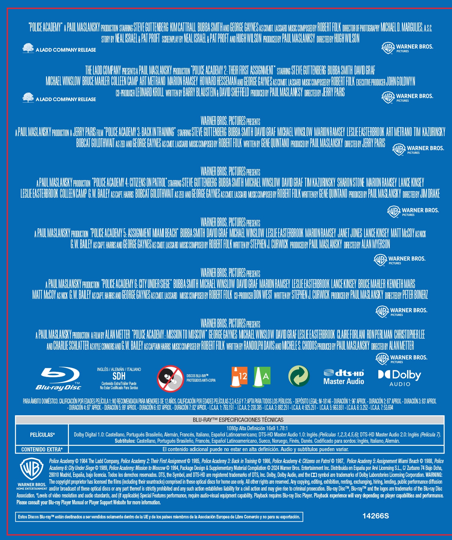 Pack Loca academia de policía: Películas 1-7 (Blu-Ray) 2