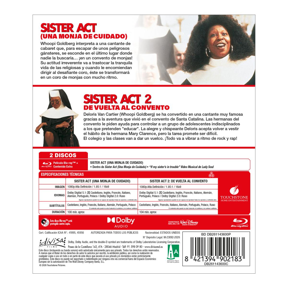 Imagen 2 de Sister Act: Colección 2 películas (Blu-Ray)