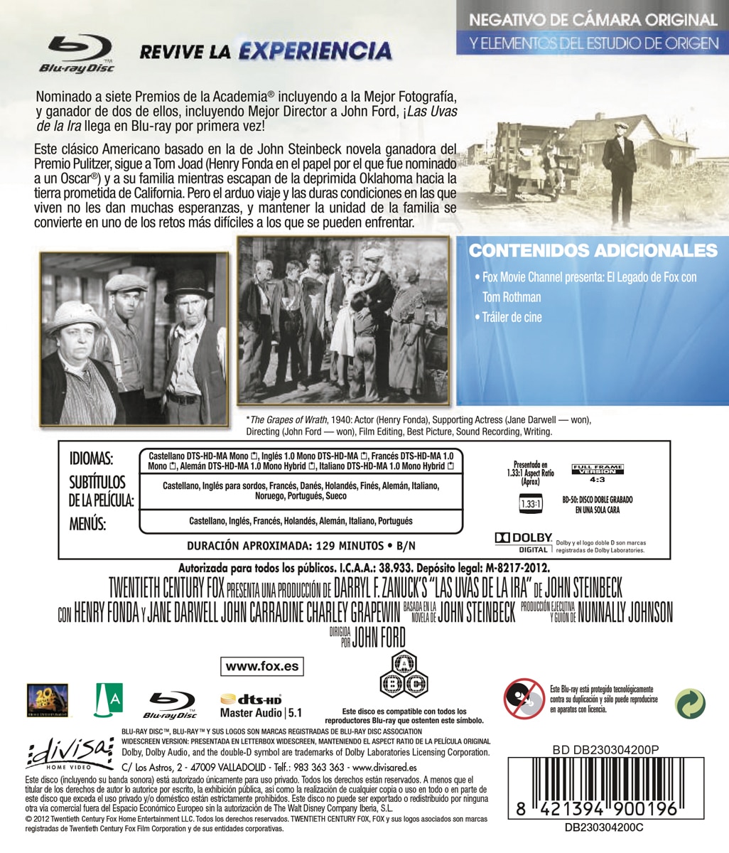 Las uvas de la ira (Blu-Ray) 2