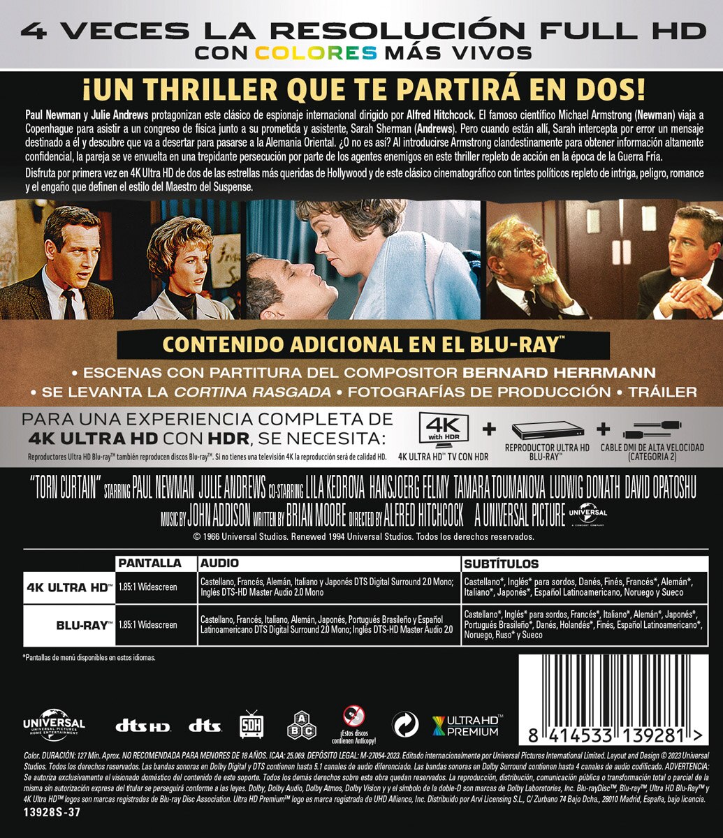 Imagen 2 de Cortina rasgada (4K UHD + Blu-ray)