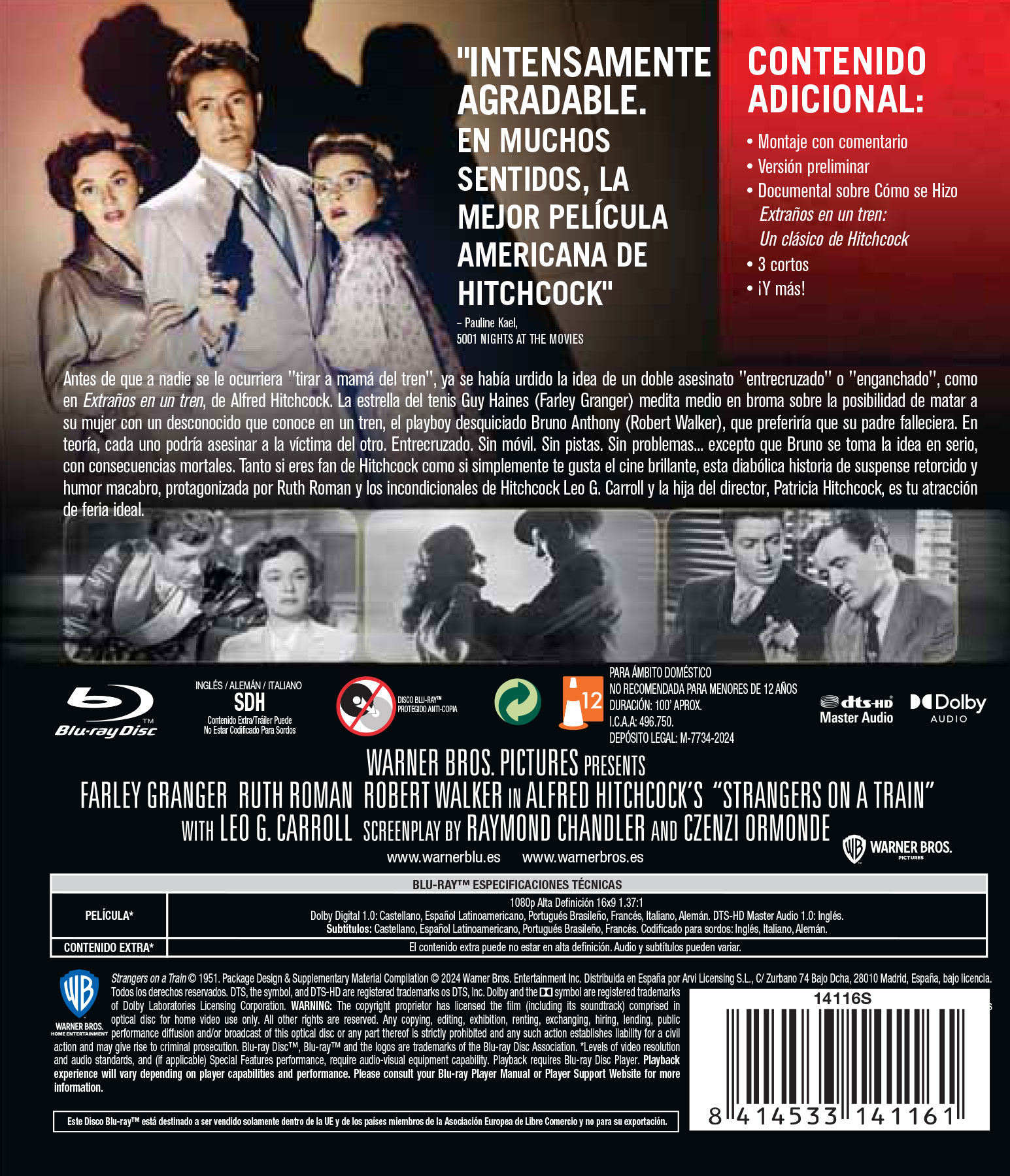 Extraños en un tren (Blu-Ray) 2