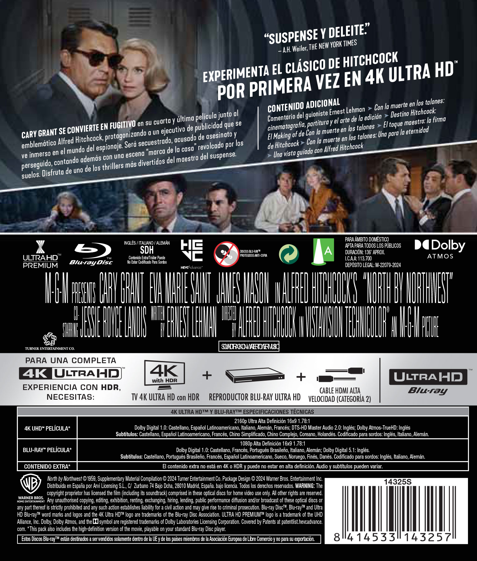 Con la muerte en los talones (4K Ultra HD + Blu-Ray) 2