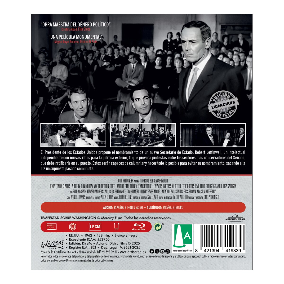 Tempestad sobre Washington (Blu-Ray) 2