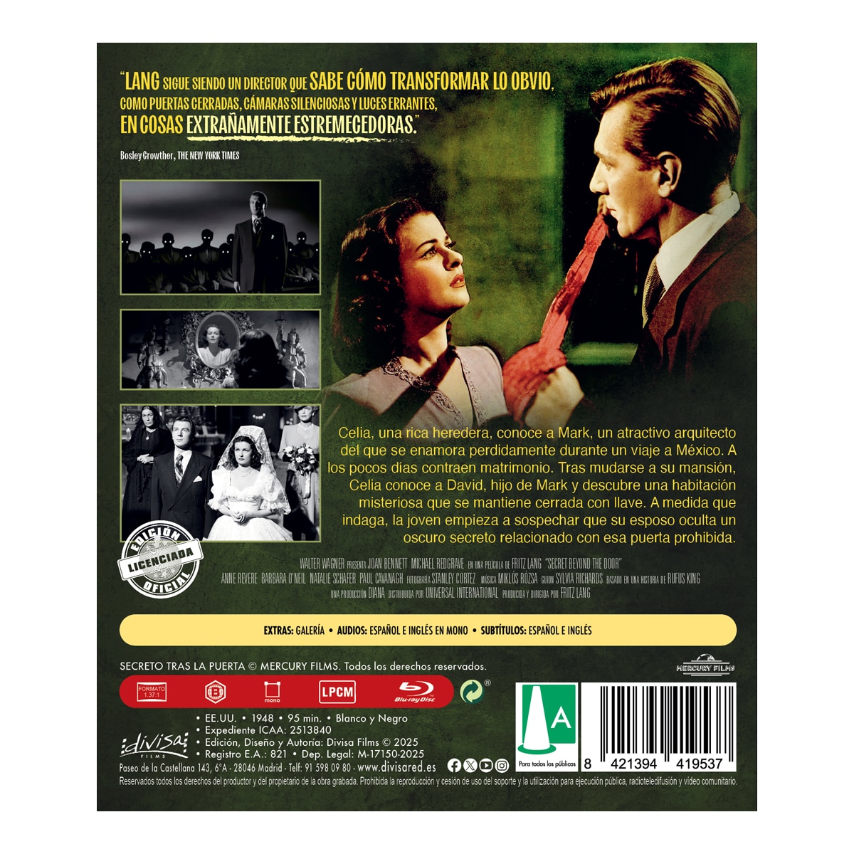 Secreto tras la puerta (Blu-Ray) 2