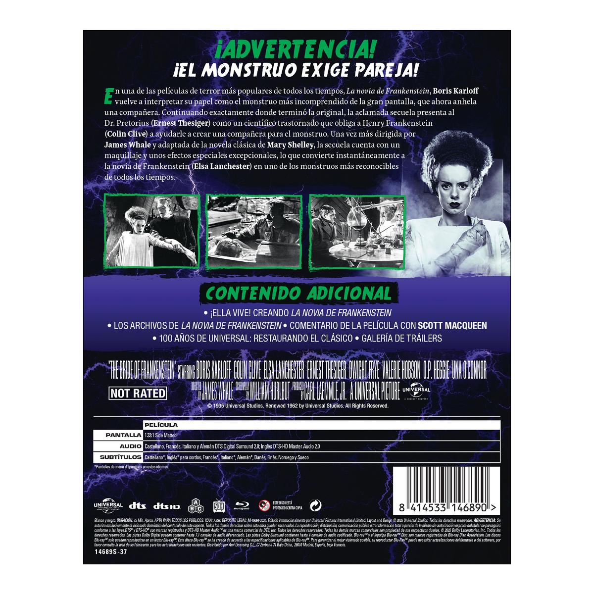 La novia de Frankenstein - 90º Aniversario (Edición Metálica) (Blu-Ray) 2