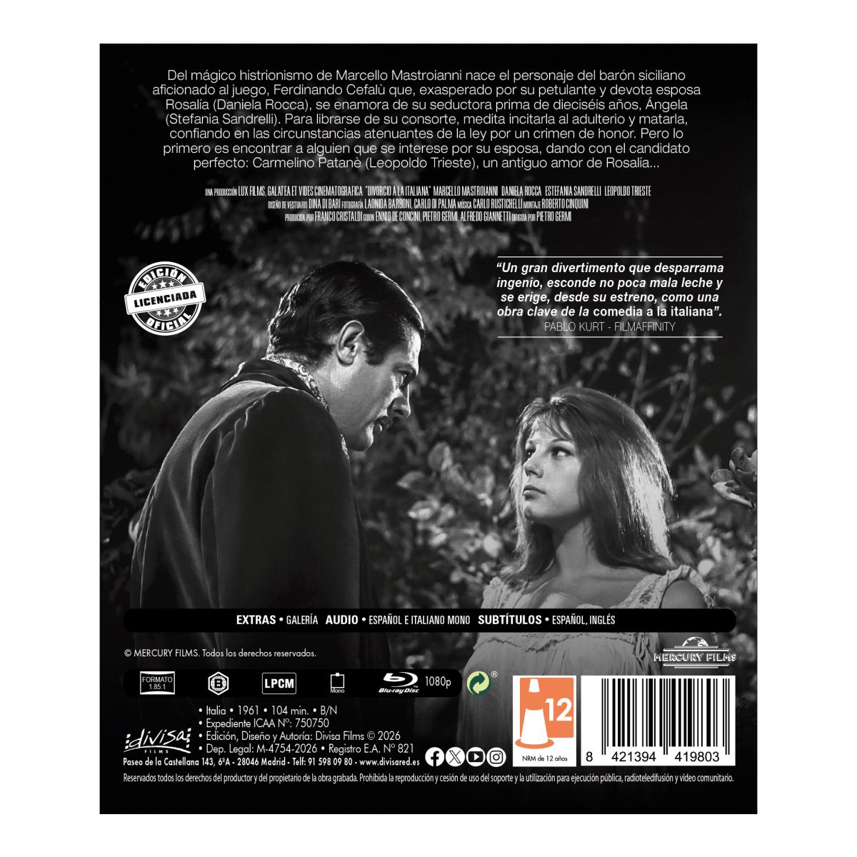 Divorcio a la italiana (Blu-Ray) 2