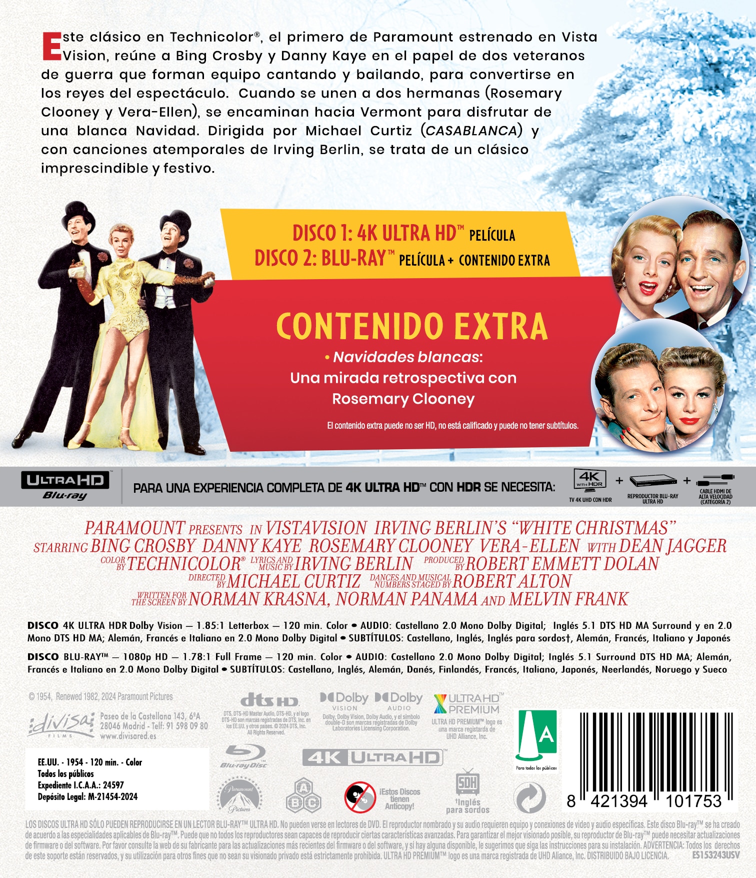 Navidades blancas (Edición Especial Funda) (4K Ultra HD + Blu-Ray) 4