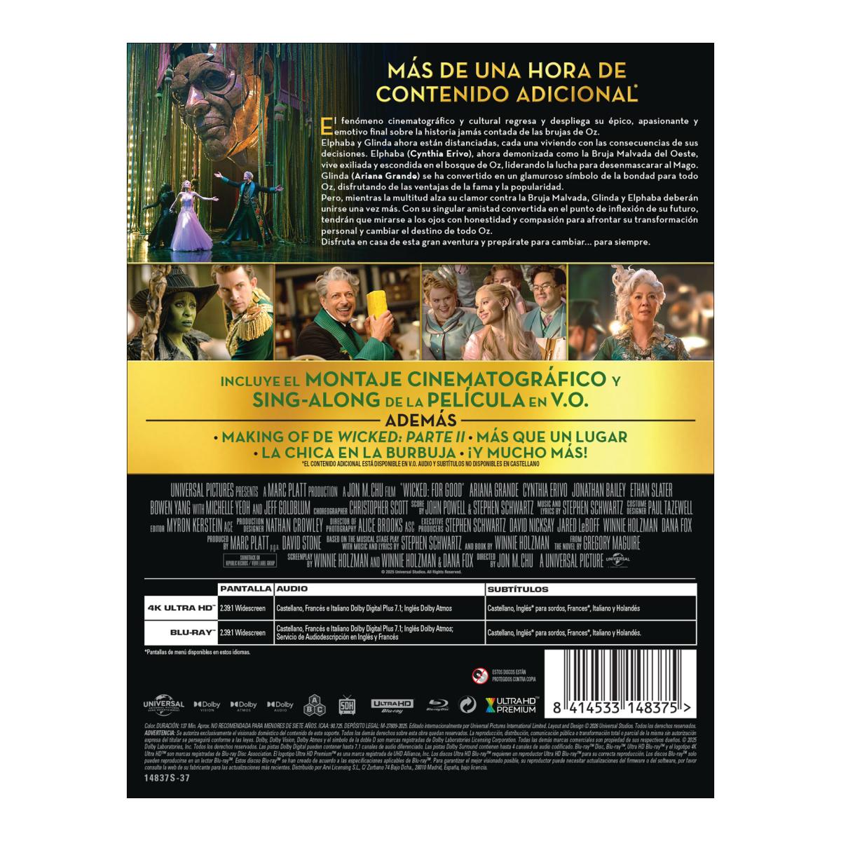 Wicked: parte II (Edición Metálica) (4K Ultra HD + Blu-Ray) 2