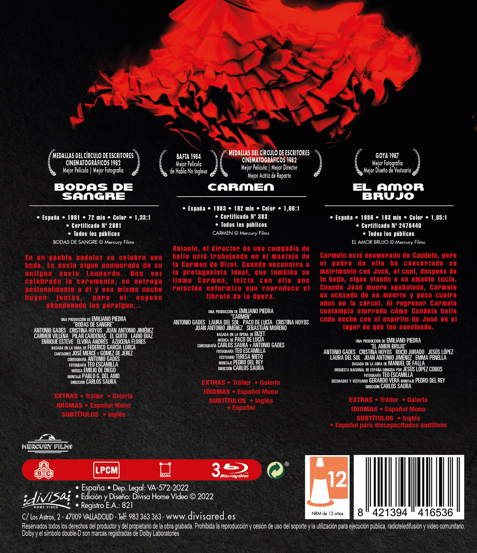 Carlos Saura: Trilogía flamenca (Blu-Ray + Libro) 3