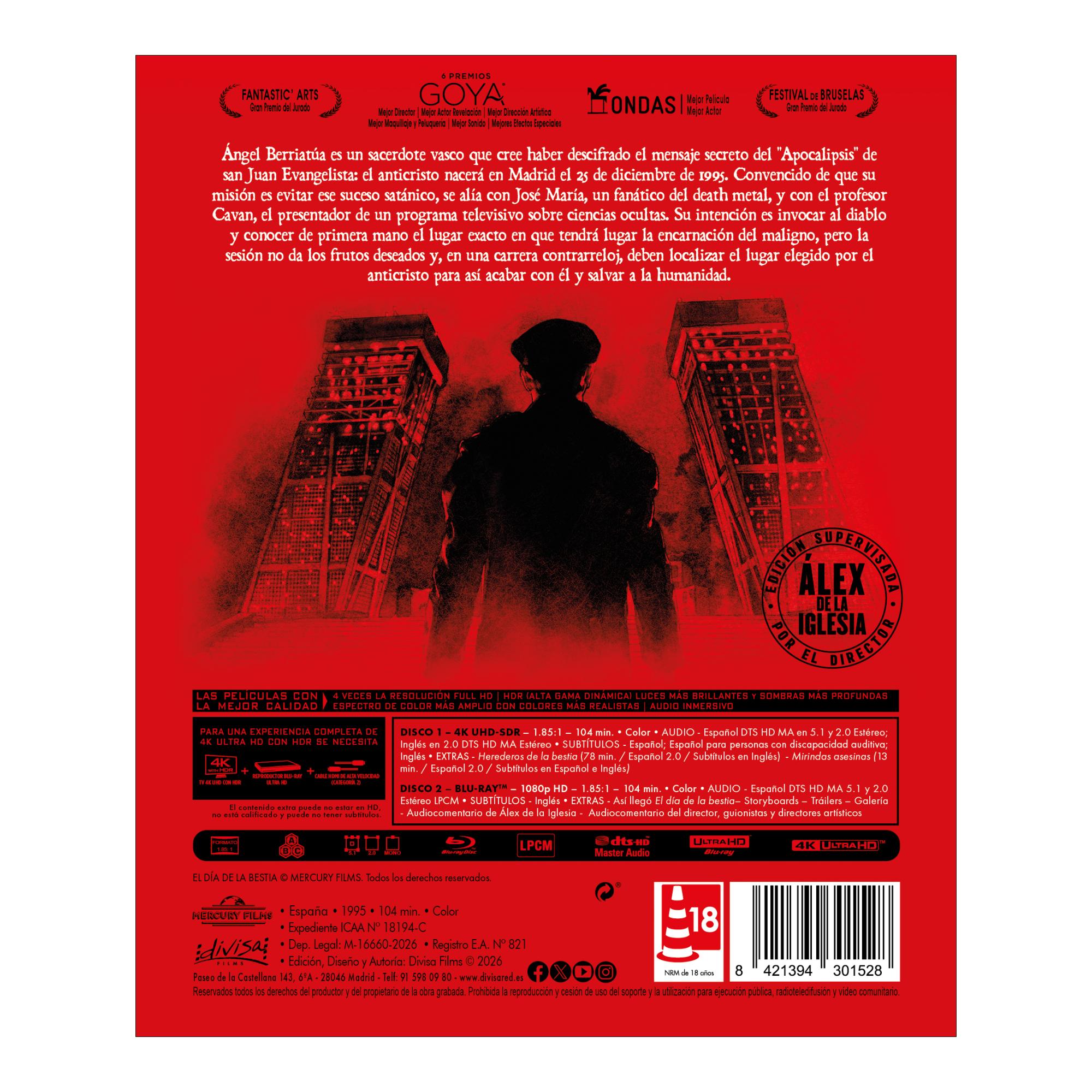 El día de la bestia (Edición Coleccionista) (4K Ultra HD + Blu-Ray + Libreto) 3