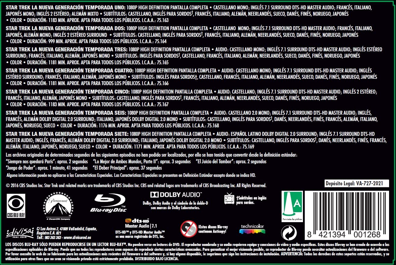 Star Trek: La Nueva Generación (41 Blu-Ray) 2