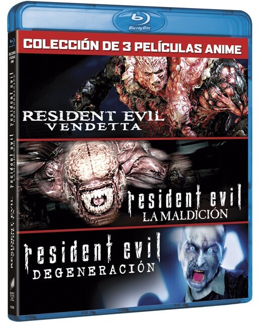 Pack Resident evil: Vendetta + Maldición + Degeneración (Blu-Ray)