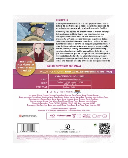 Naruto: ¡Batalla ninja en la Tierra de la Nieve! (Película 1) (Blu-Ray) 3
