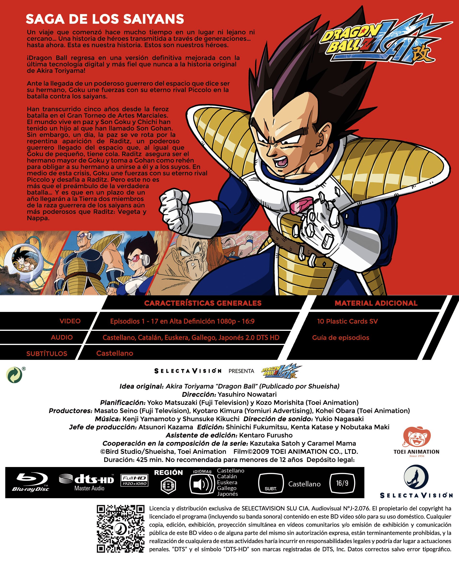 Dragon Ball Z kai box 1. Episodios 1 a 17 (Blu-Ray) · SELECTA