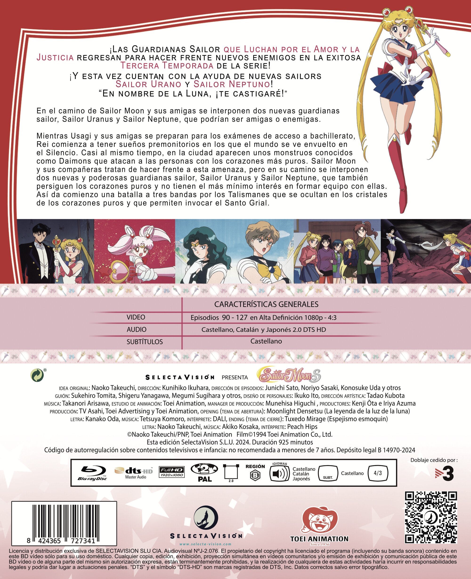 Sailor Moon's 3ª Temporada, episodios 1 a 38 (90 a 127) (Blu-Ray) 4