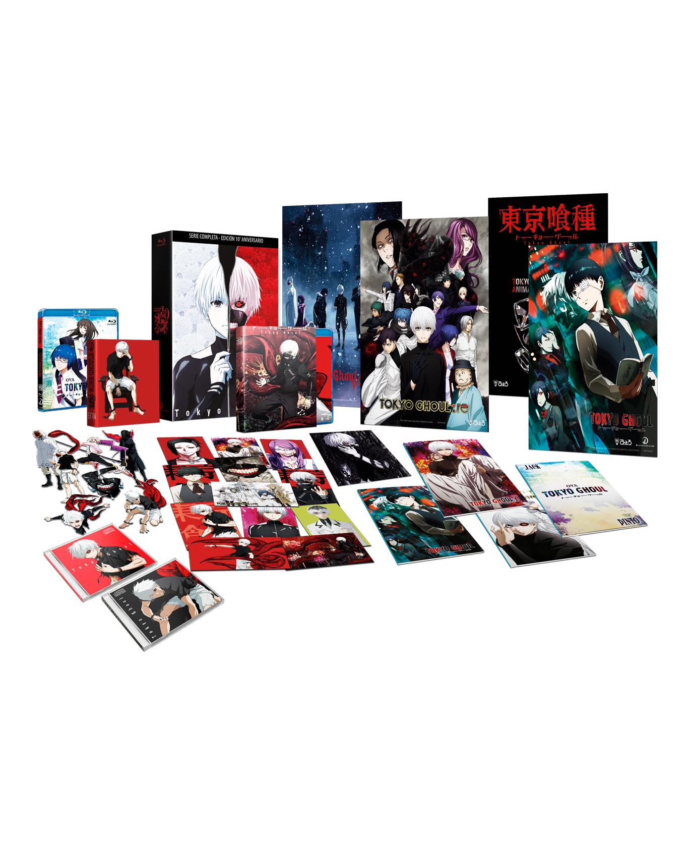 Tokyo ghoul. serie completa + ova jack: 30 min; ova pinto 24 minutos. (Blu-Ray) 2