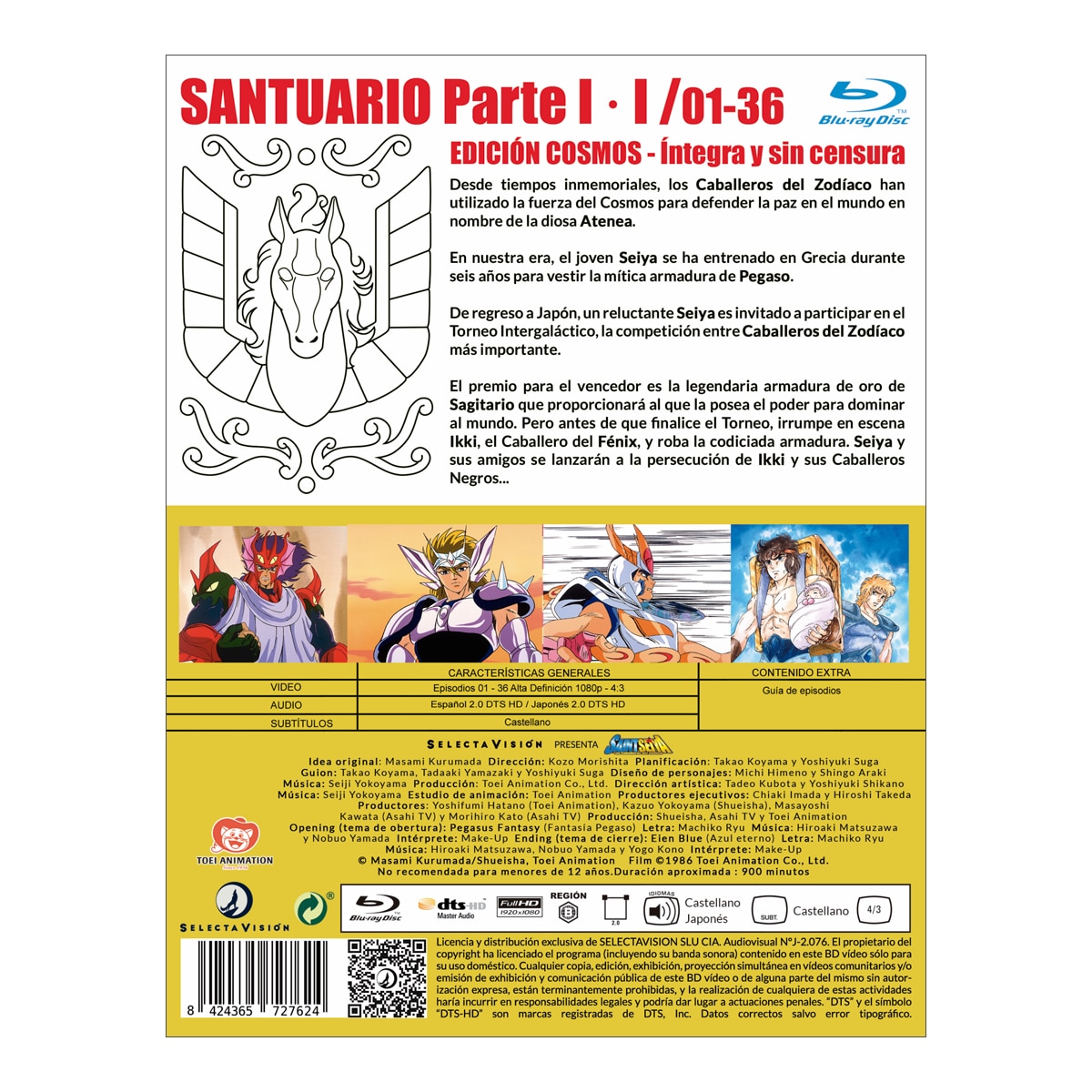 Saint Seiya cosmos edition box 1. Saga del santuario parte 1. Episodios 1 a 36 (Blu-Ray) 3
