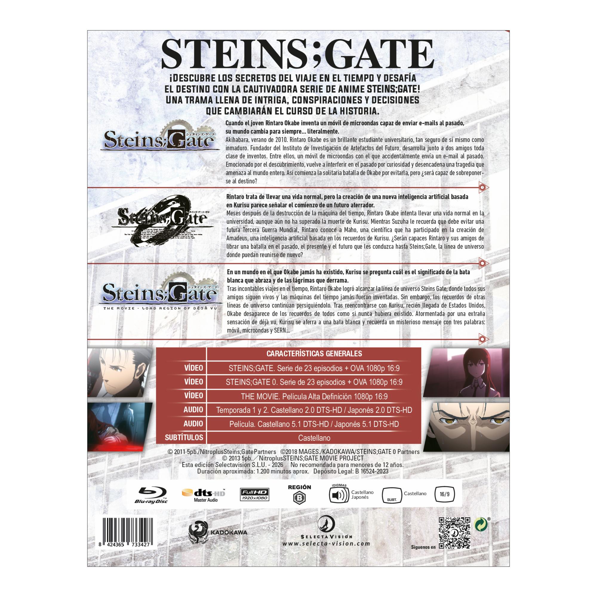 Imagen 2 de Steins Gate T1 y 2 Mas Peli (Blu-Ray)
