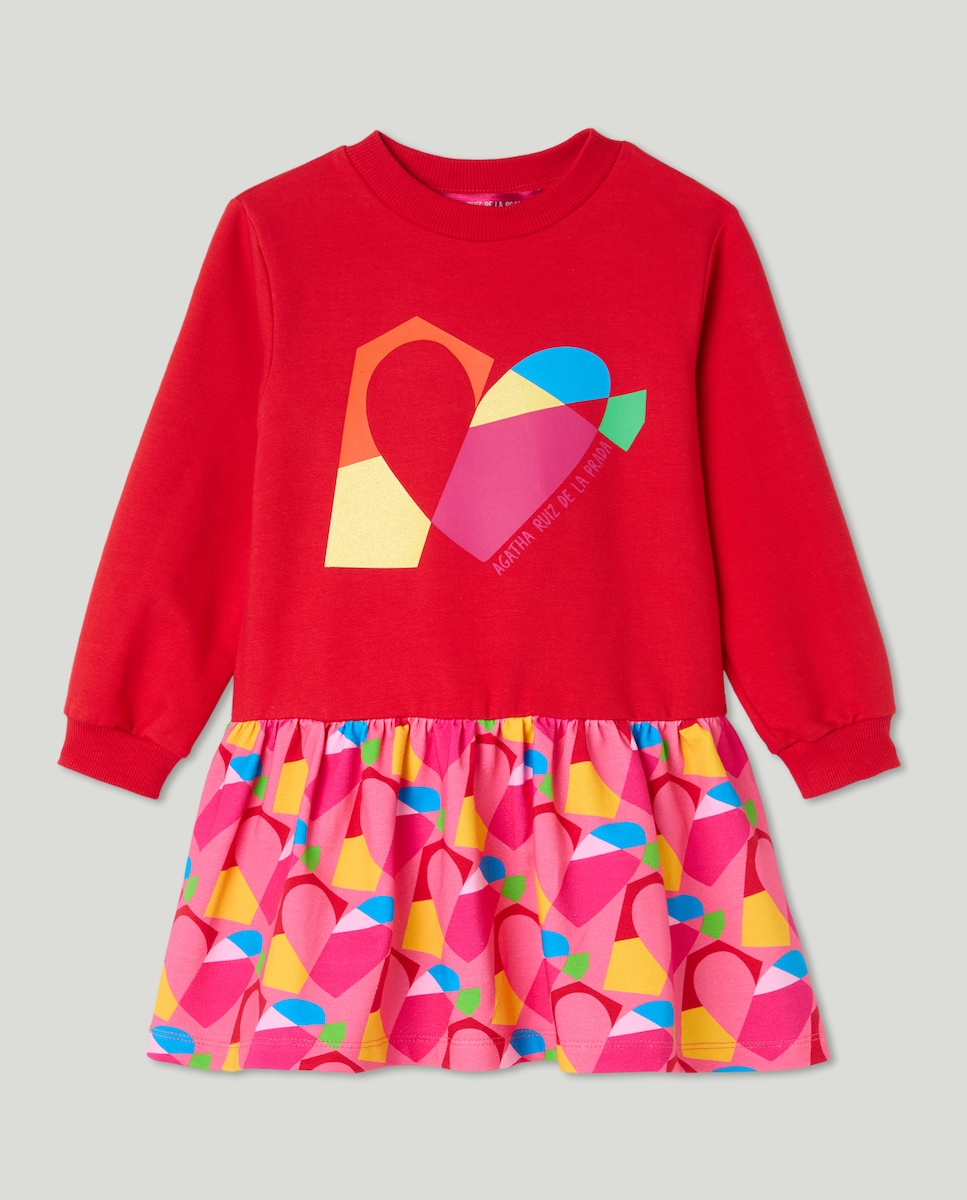 Vestido de niña con estampado corazones · Agatha Ruiz de la Prada