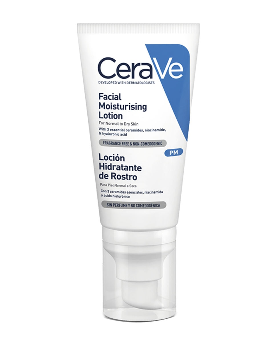 Loción Hidratante De Rostro Para Piel Normal y Seca Con Ácido Hialurónico Y Niacinamida Cerave - 52 ml 1