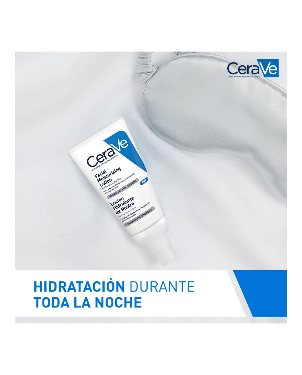 Loción Hidratante De Rostro Para Piel Normal y Seca Con Ácido Hialurónico Y Niacinamida Cerave - 52 ml 10