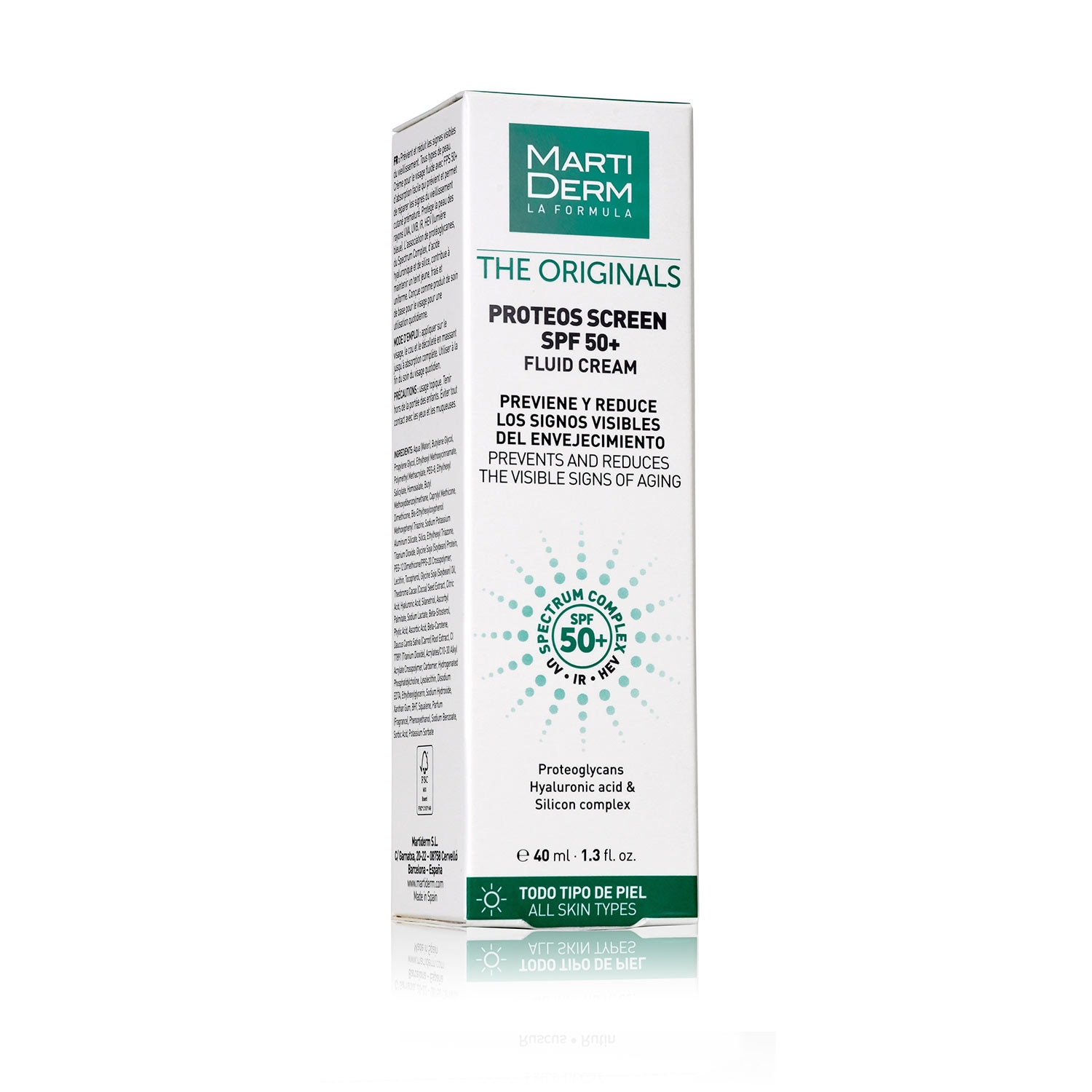 Crema antiedad Proteos Screen SPF 50+ The originals MartiDerm - 40 ml 3