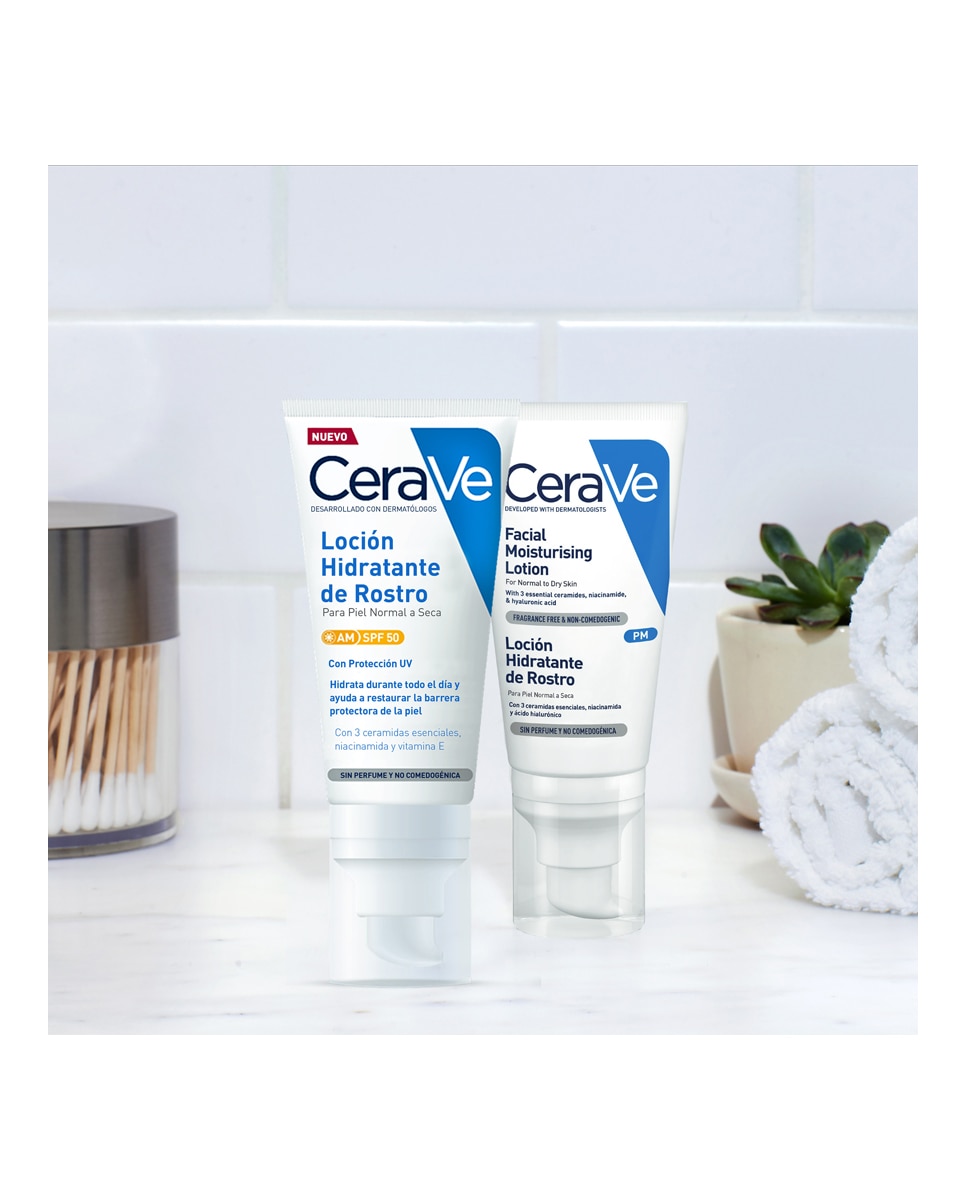 Loción Hidratante Facial Spf50 Para Pieles Normales Y Secas Con Alta Protección Uvb/Uva 52 ml Cerave - 50 ml 3
