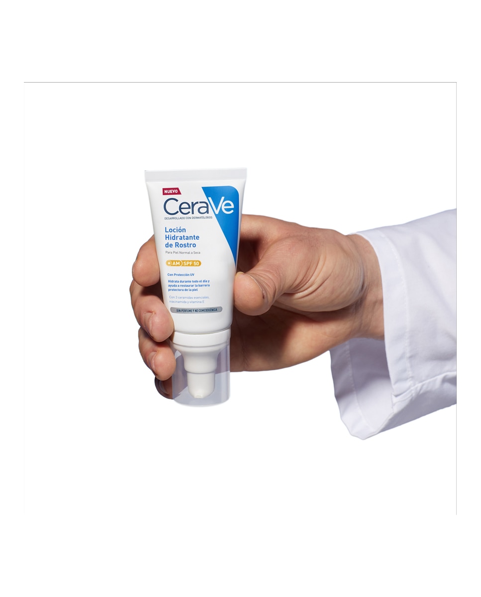 Loción Hidratante Facial Spf50 Para Pieles Normales Y Secas Con Alta Protección Uvb/Uva 52 ml Cerave - 50 ml 7