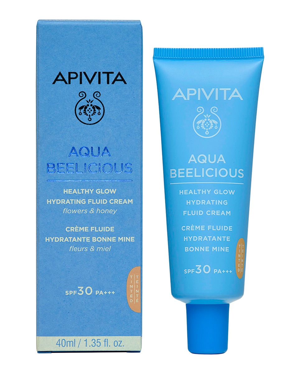 Crema iluminadora hidratante con color Aqua Beelicious Healthy Glow SPF30 Apivita - 40 ml 3