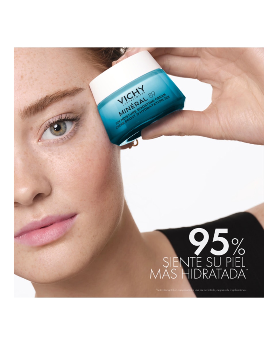 Imagen 3 de Minéral 89 Crema Hidratante 72H Ligera Con Ácido Hialurónico y Escualeno 50 ml Vichy - 50 ml