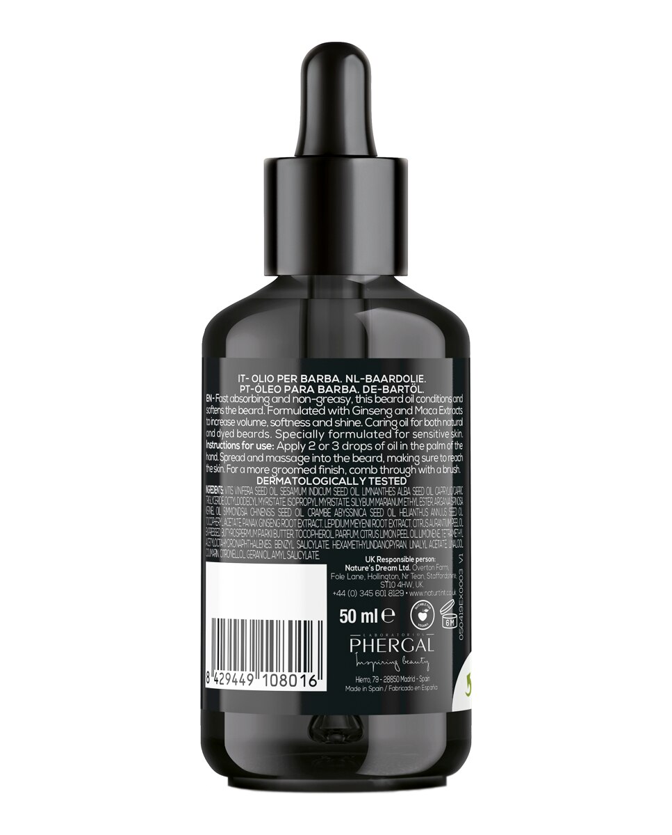 Aceite Barba Nutritivo Energizante Naturtint Men - 50 ml 8