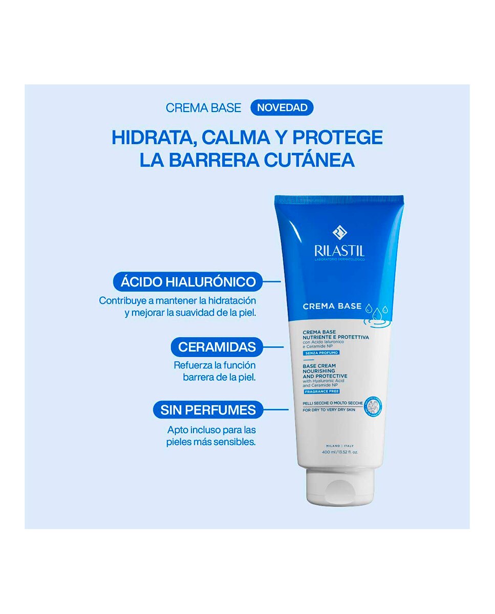 Crema Corporal Hidratante 400 ml Rilastil 3