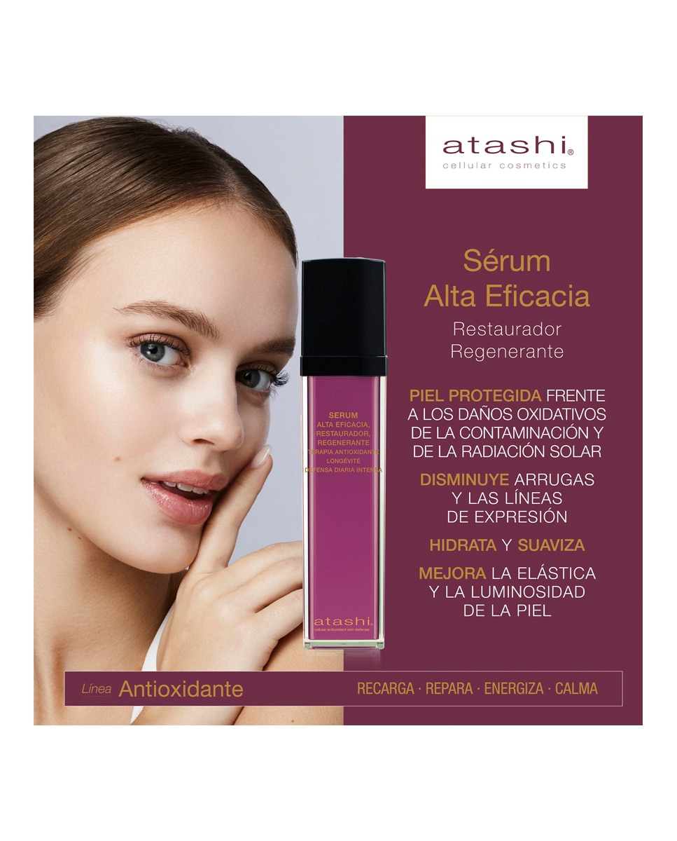 Sérum Antioxidante Longetive Alta Eficacia Restaurador Regenerante Atashi - 50 ml 2