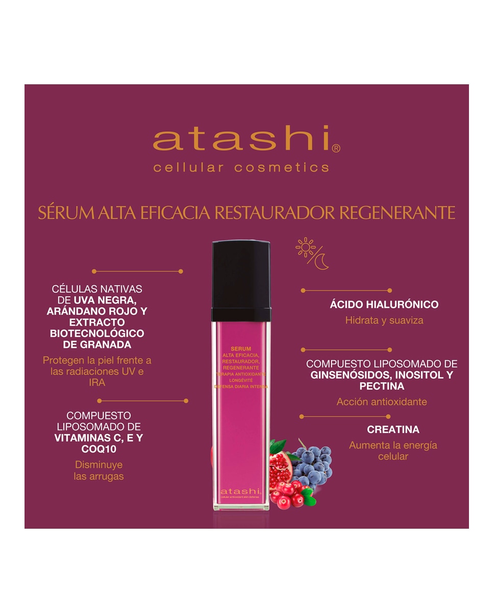 Sérum Antioxidante Longetive Alta Eficacia Restaurador Regenerante Atashi - 50 ml 3