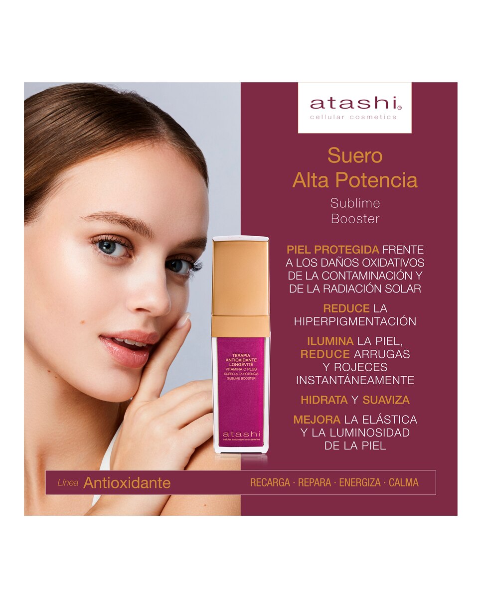 Suero Antioxidante Longetive Vitamina C Plus Booster 30ml Atashi - 30 ml 2
