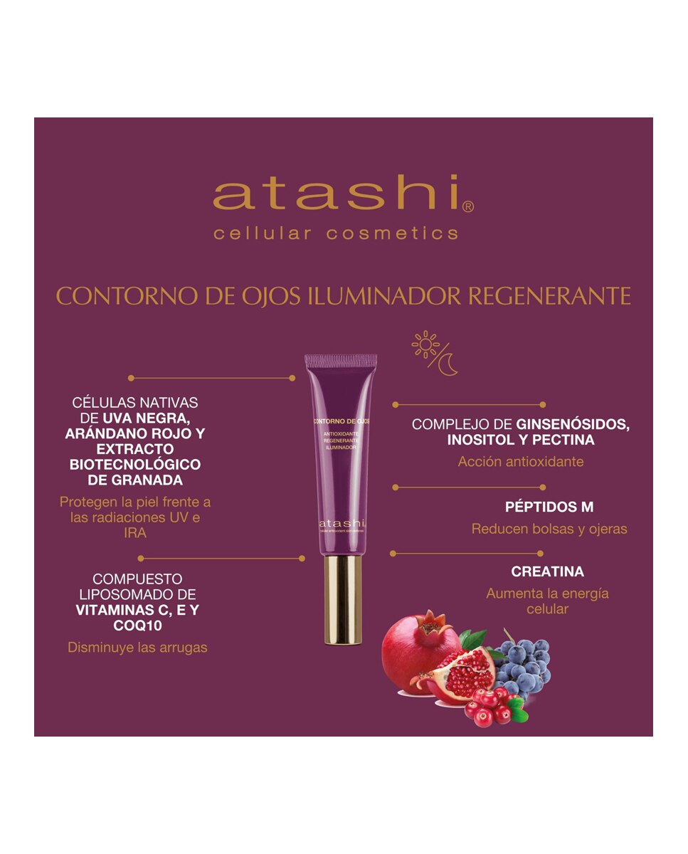 Contorno de ojos iluminador Antioxidante Longévité Atashi - 15 ml 3