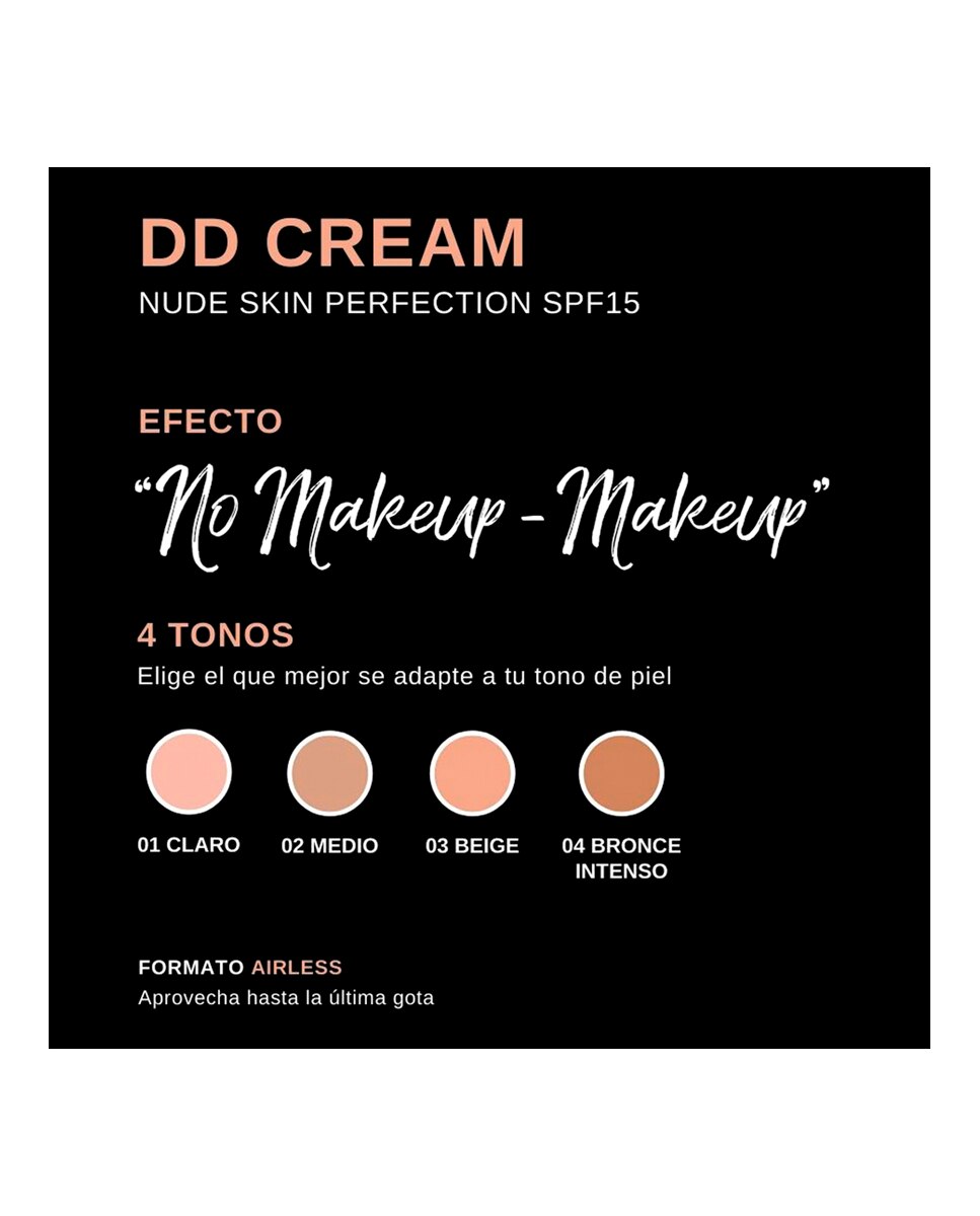DD Cream Nude Skin Perfection SPF15 Atashi - Claro 50 ml Claro-4