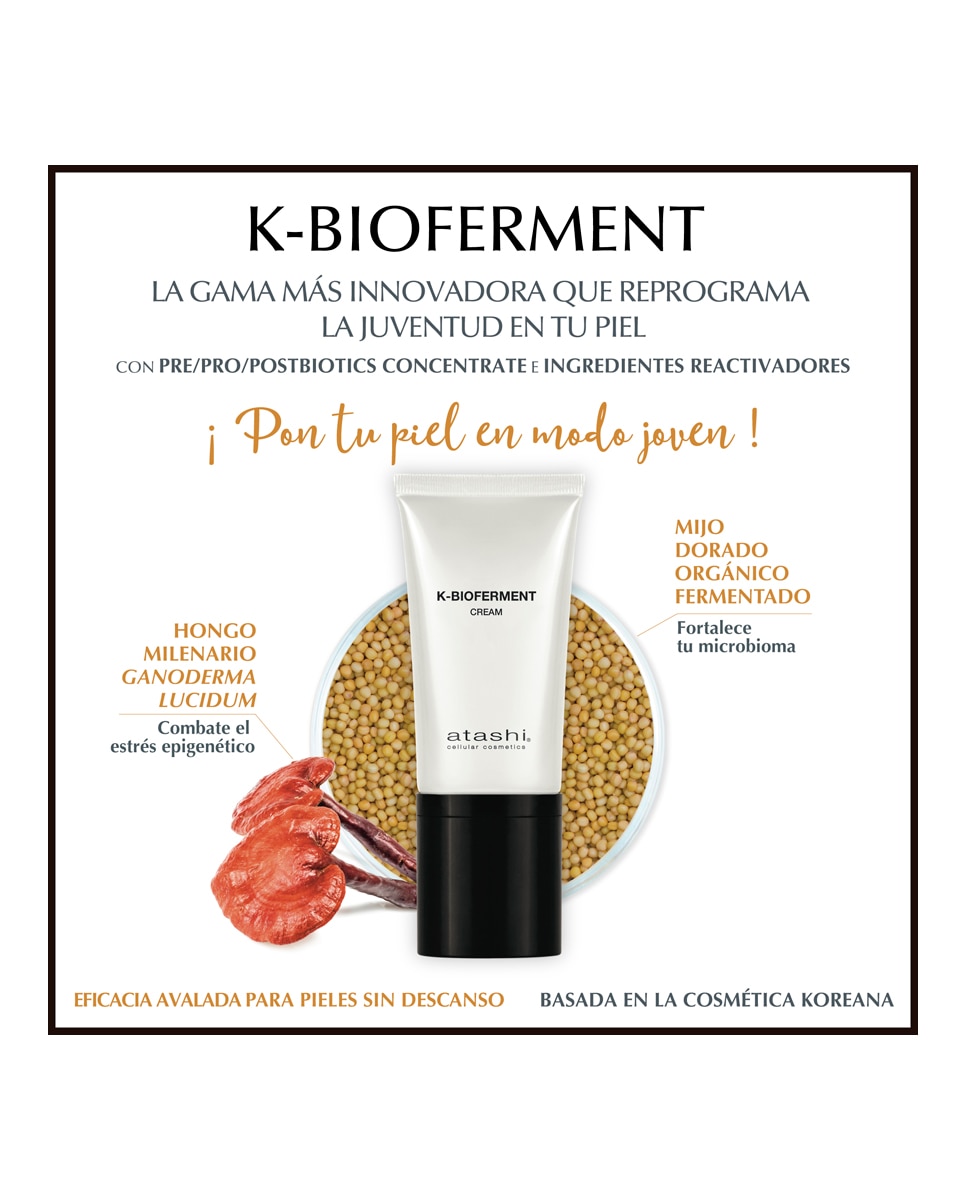 Crema Día Hidratante Pretratamiento Antiedad K-Bioferment Teraphy Atashi - 50 ml 2