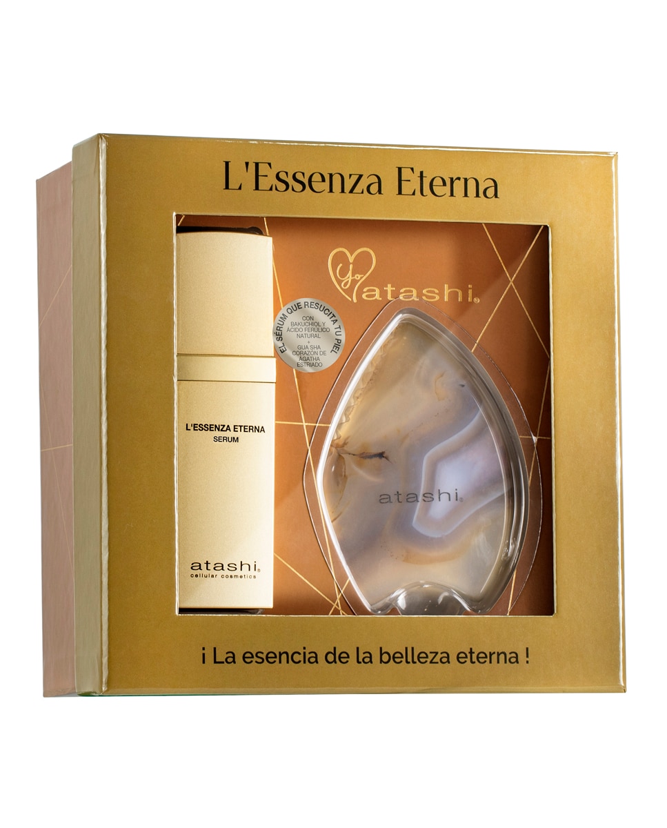 Cofre Sérum Antiedad L`Essenza Eterna Atashi Bakuchiol Ferúlico Atashi