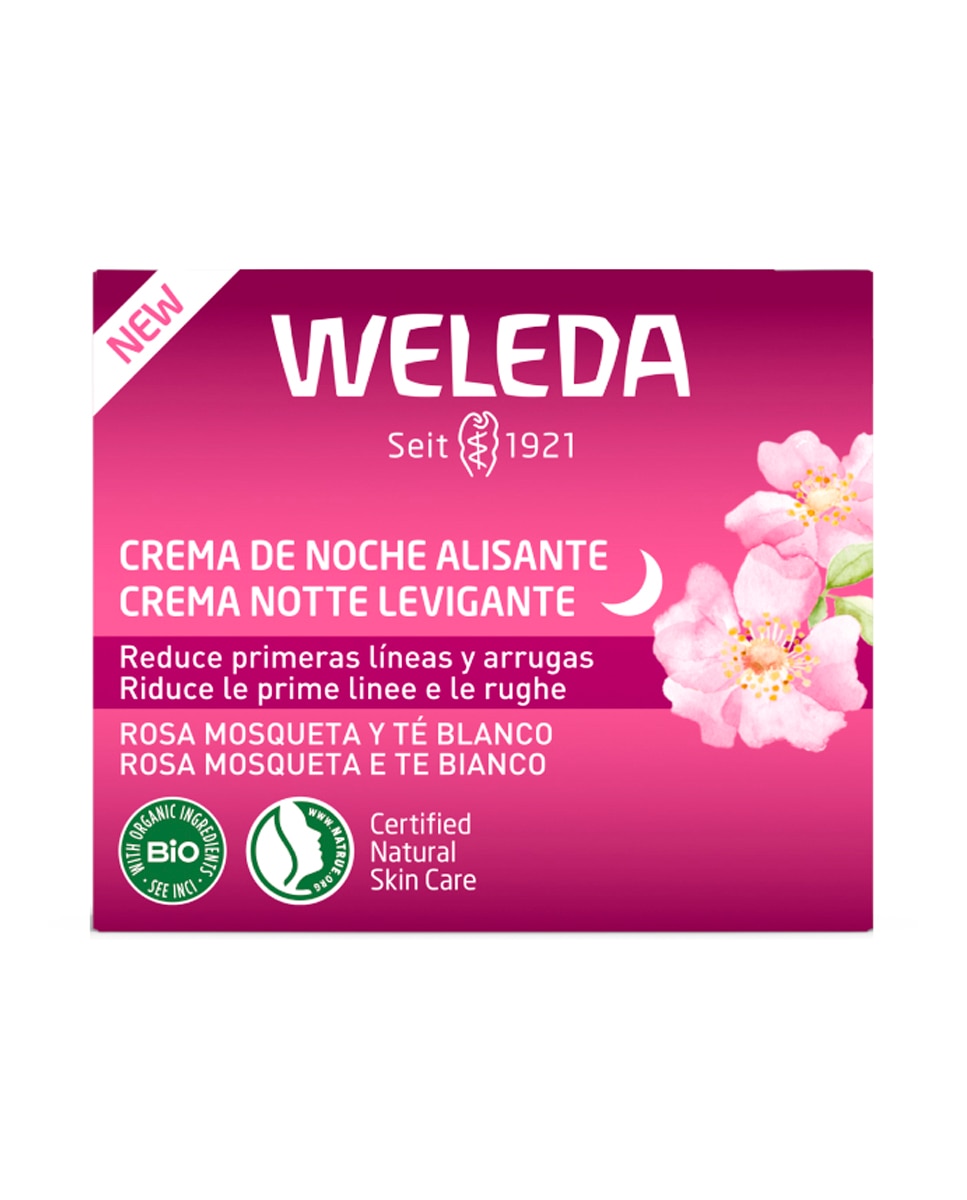Crema de Noche Alisante de Rosa Mosqueta y Té Blanco 40 Ml Weleda - 40 ml 1