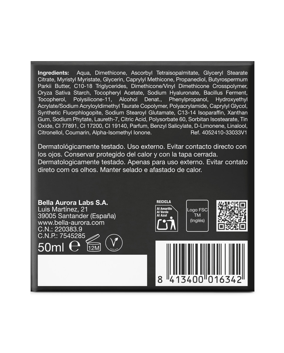 Crema iluminadora Antiedad con Vitamina C y Ácido Hialurónico Bella Aurora - 50 ml 6