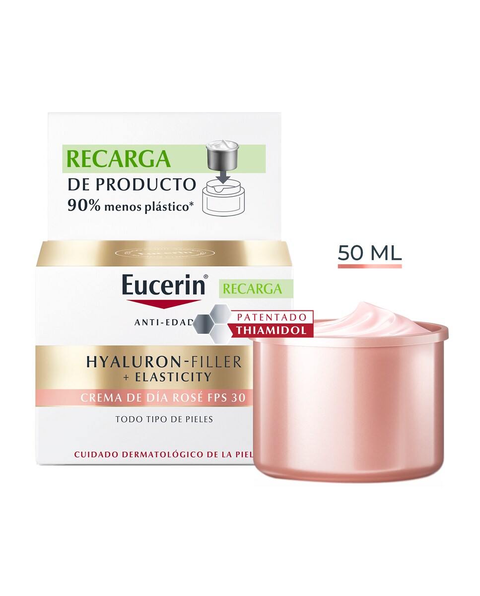 Recarga Crema de día Rosé Hyaluron Filler Elasticity 50 ml Eucerin 2